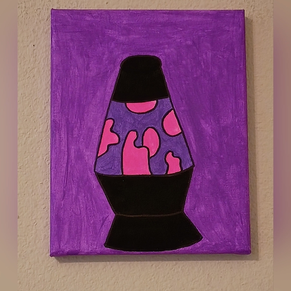 Abstract Purple and Pink Lava Lamp Painting - Picture 1 of 3